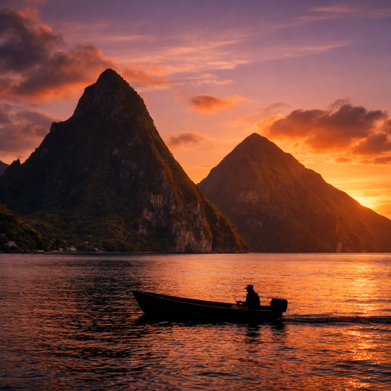 St. Lucia’s Pitons: Volcanic Peaks and Nobel-Laureate Culture